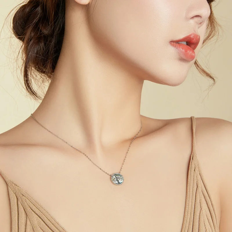 (image for) Pandora Style Silver Colorful Tree of Life Pendant Necklace - SCN433 - View 6