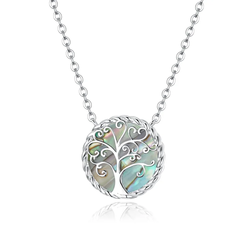 (image for) Pandora Style Silver Colorful Tree of Life Pendant Necklace - SCN433 - Product Image