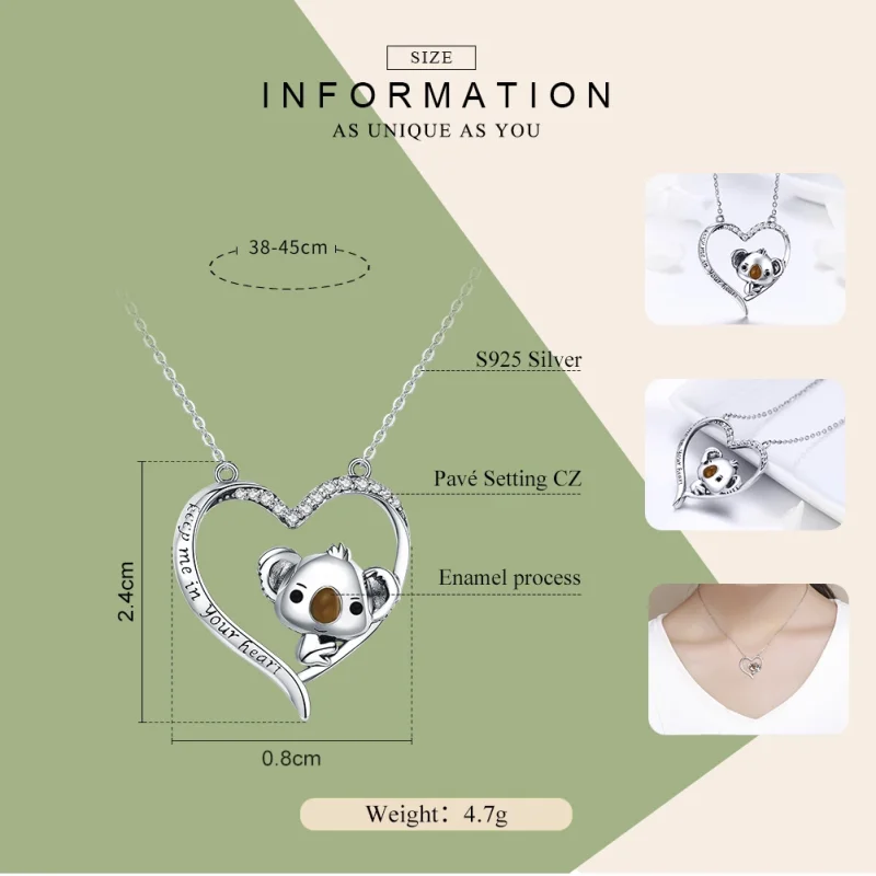 (image for) Pandora Style Silver Cute Fairy Necklace - SCN256 - View 2