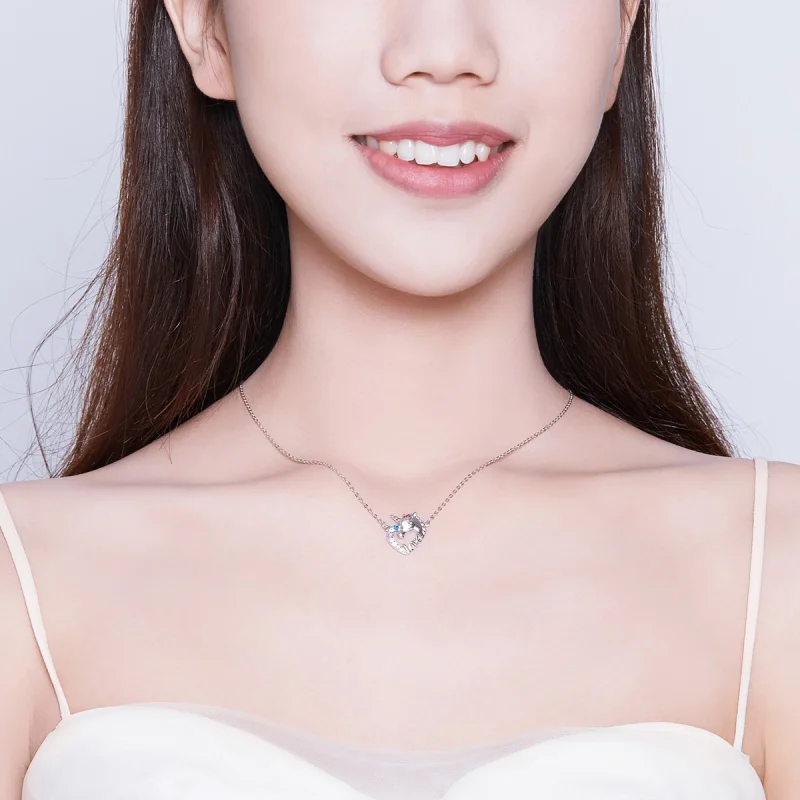 (image for) Pandora Style Silver Cute Unicorn Necklace - SCN348 - View 10