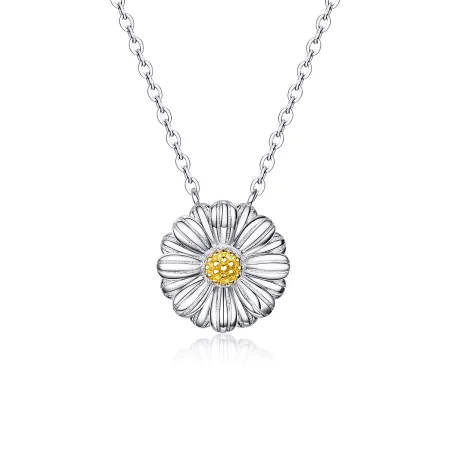 Pandora Style Silver Daisy Necklace - SCN370