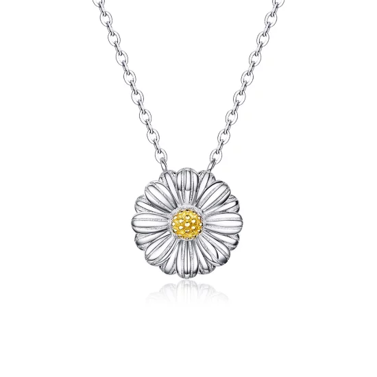 Pandora Style Silver Daisy Necklace - SCN370