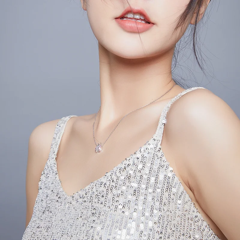 (image for) Pandora Style Silver Dazzling Ladybug Necklace - SCN400 - View 10