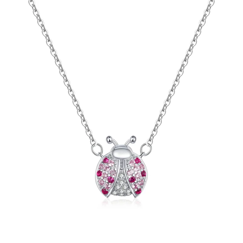 (image for) Pandora Style Silver Dazzling Ladybug Necklace - SCN400 - Product Image