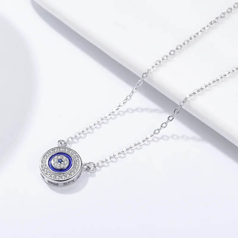 (image for) Pandora Style Silver Devil's Eye Necklace - SCN165 - View 7
