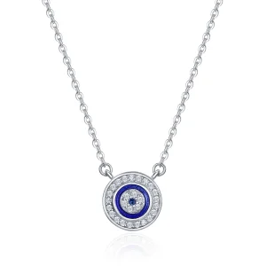 Pandora Style Silver Devil's Eye Necklace - SCN165 (image for) Pandora Style Silver Devil's Eye Necklace - SCN165
