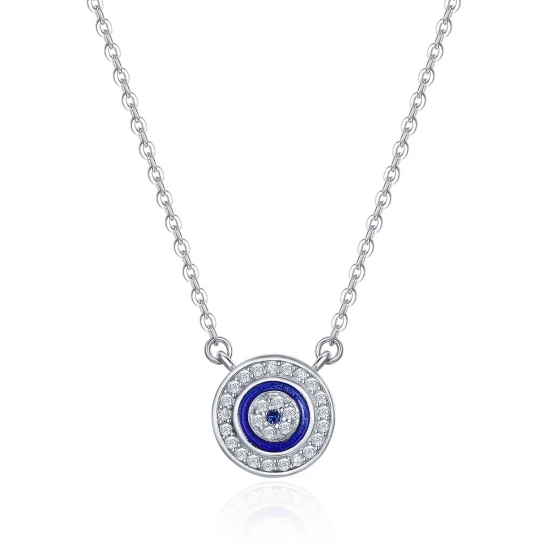 (image for) Pandora Style Silver Devil's Eye Necklace - SCN165