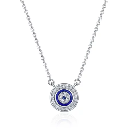 Pandora Style Silver Devil's Eye Necklace - SCN165
