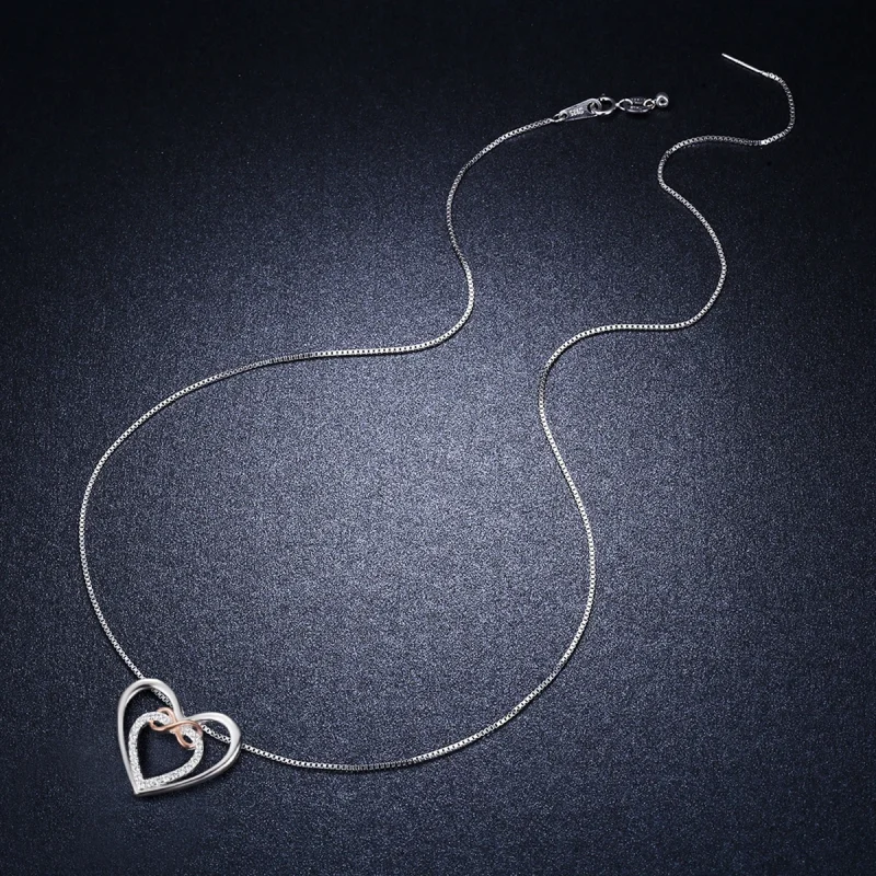 (image for) Pandora Style Silver Exquisite Heart Necklace - SCN121 - View 8