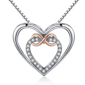 Pandora Style Silver Exquisite Heart Necklace - SCN121