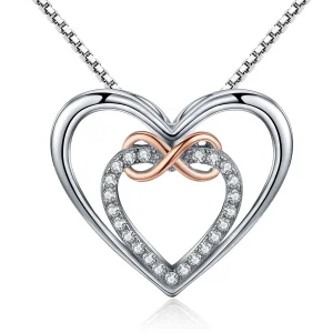 (image for) Pandora Style Silver Exquisite Heart Necklace - SCN121