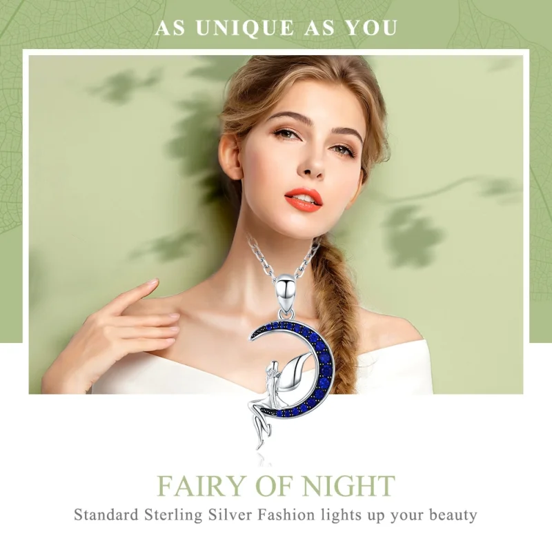 (image for) Pandora Style Silver Fairy of Night Necklace - SCN244 - View 2