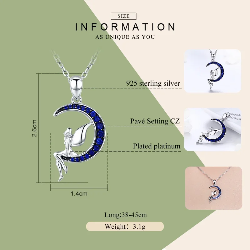 (image for) Pandora Style Silver Fairy of Night Necklace - SCN244 - View 3