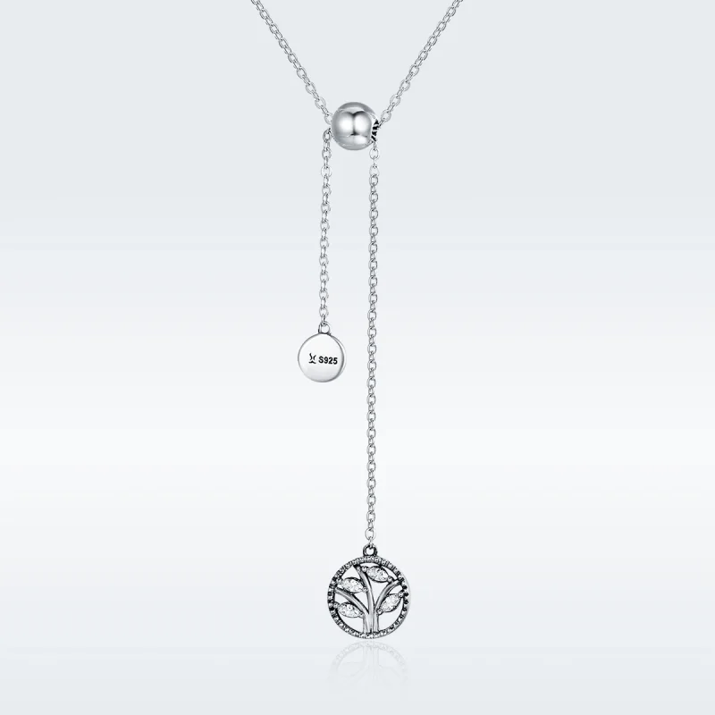 (image for) Pandora Style Silver Family Tree and Home Necklace - SCN106 - View 4