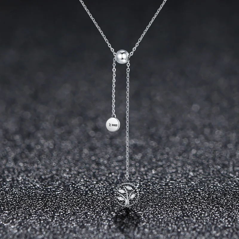 (image for) Pandora Style Silver Family Tree and Home Necklace - SCN106 - View 5