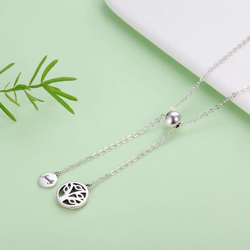 (image for) Pandora Style Silver Family Tree and Home Necklace - SCN106 - View 9