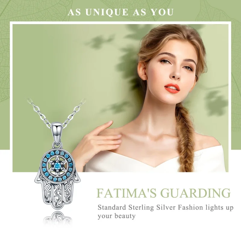 (image for) Pandora Style Silver Fatima's Guarding Necklace - SCN264 - View 2