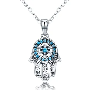 (image for) Pandora Style Silver Fatima's Guarding Necklace - SCN264