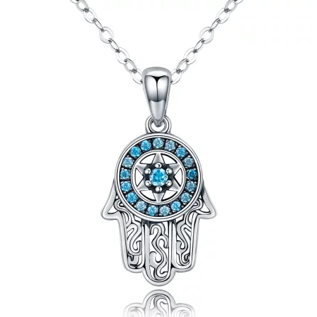 Pandora Style Silver Fatima's Guarding Necklace - SCN264
