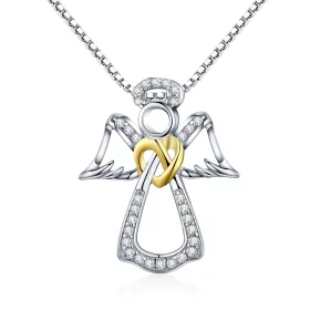 Pandora Style Silver Guardian Angel Necklace - SCN123 Pandora Style Silver Guardian Angel Necklace - SCN123