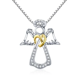 (image for) Pandora Style Silver Guardian Angel Necklace - SCN123