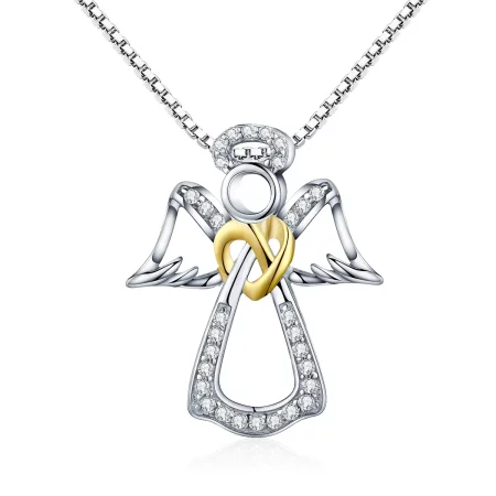 Pandora Style Silver Guardian Angel Necklace - SCN123