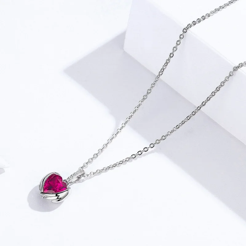 (image for) Pandora Style Silver Guardian Hearts Necklace - SCN341 - View 2