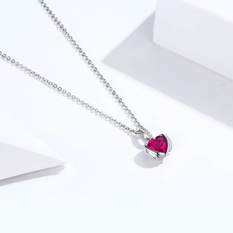 (image for) Pandora Style Silver Guardian Hearts Necklace - SCN341 - View 5