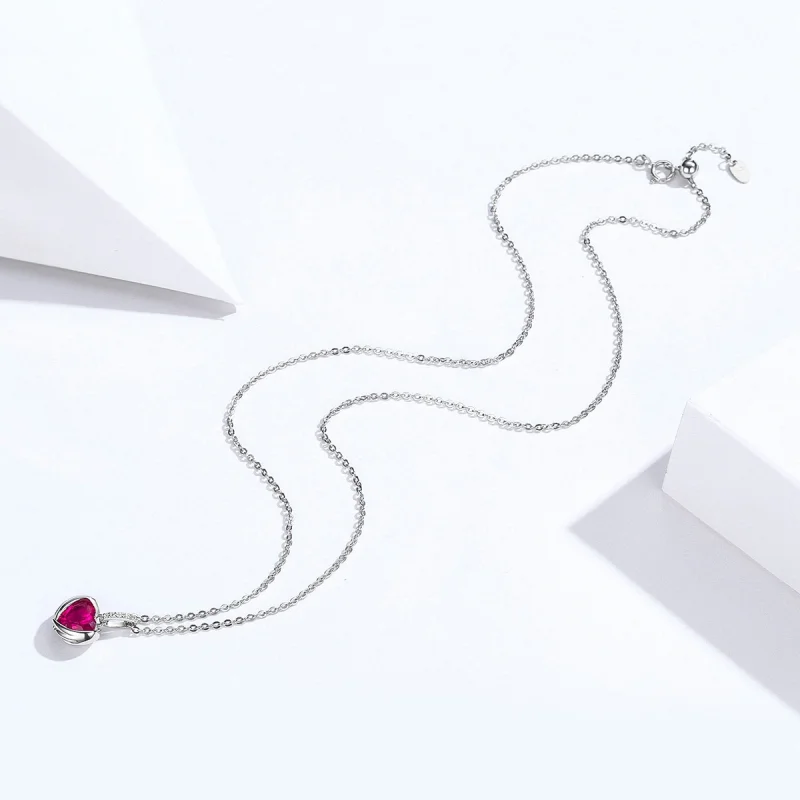 (image for) Pandora Style Silver Guardian Hearts Necklace - SCN341 - View 6