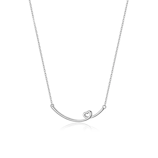 Pandora Style Silver Happy Smile Necklace - SCN381