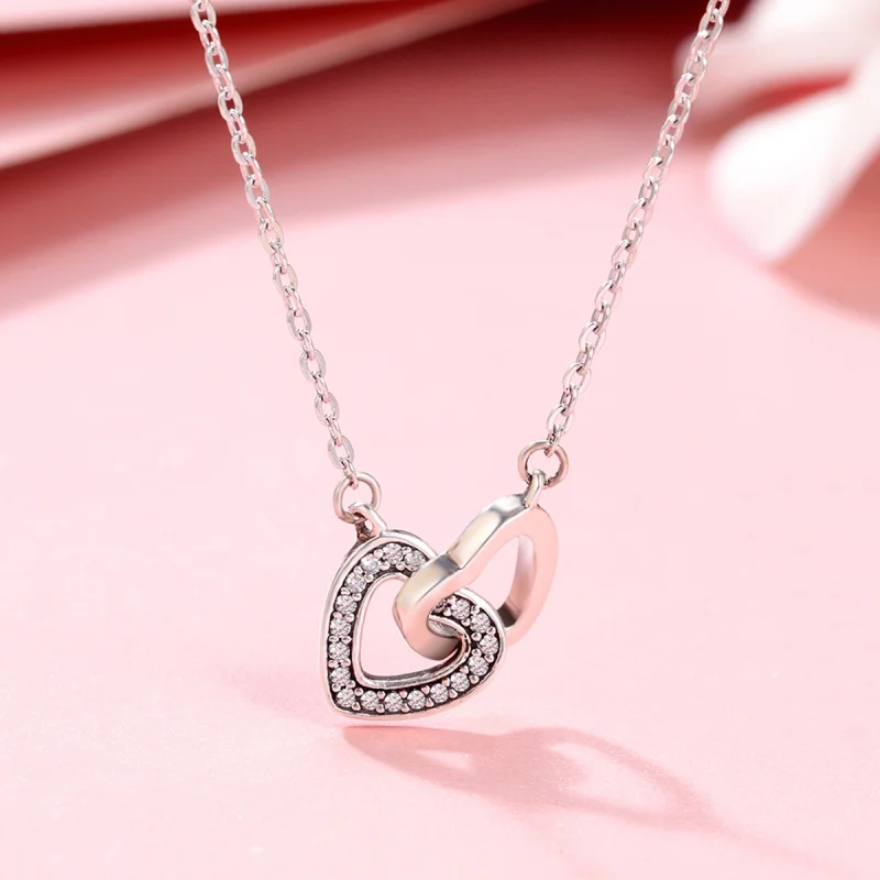 (image for) Pandora Style Silver Heart and Soul Necklace - SCN181 - View 4