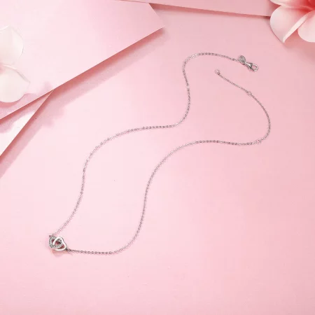 Pandora Style Silver Heart and Soul Necklace - SCN181