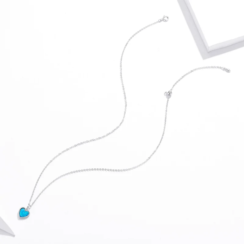 (image for) Pandora Style Silver Heart Pendant Necklace - SCN413 - View 4