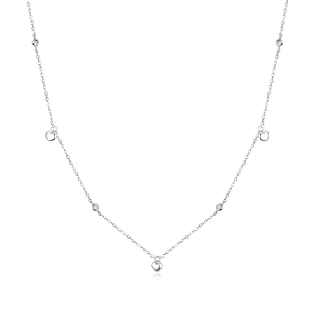 Pandora Style Silver Heart Shape Pendant Necklace - SCN417