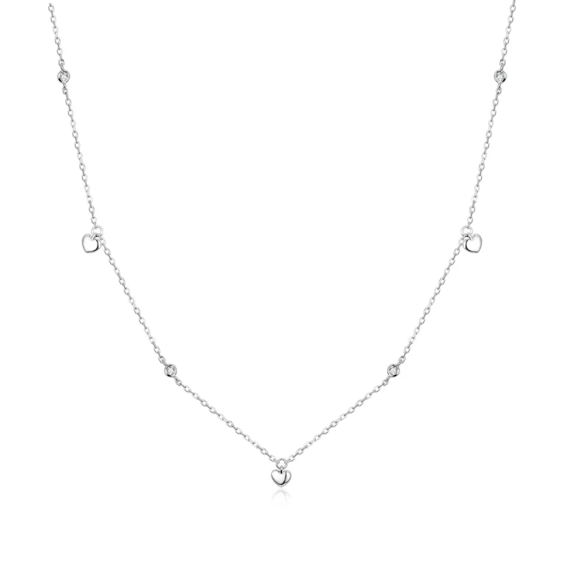 (image for) Pandora Style Silver Heart Shape Pendant Necklace - SCN417 - Product Image