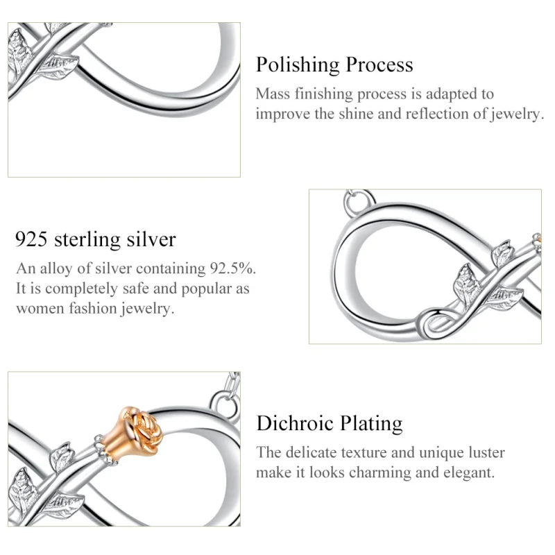 (image for) Pandora Style Silver Infinite Love Necklace - SCN371 - View 4