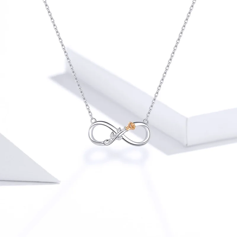 (image for) Pandora Style Silver Infinite Love Necklace - SCN371 - View 7