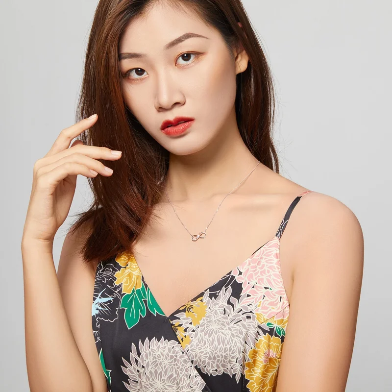 (image for) Pandora Style Silver Infinite Love Necklace - SCN371 - View 9