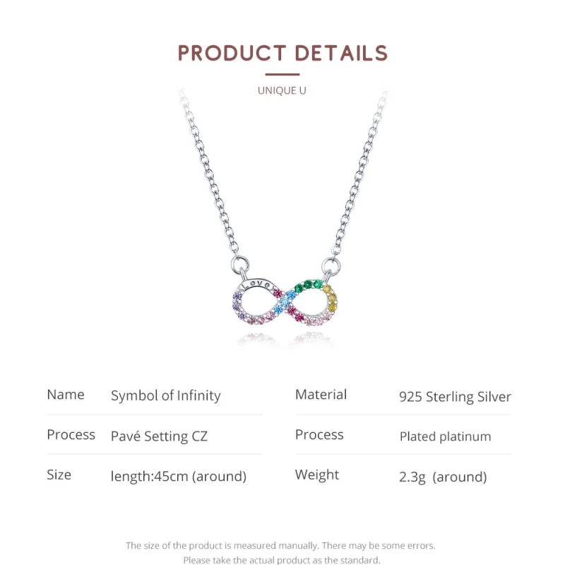 (image for) Pandora Style Silver Infinity Symbol Necklace - SCN402 - View 4