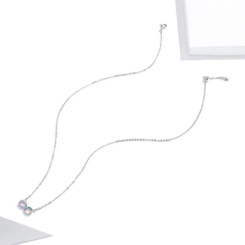 (image for) Pandora Style Silver Infinity Symbol Necklace - SCN402 - View 6