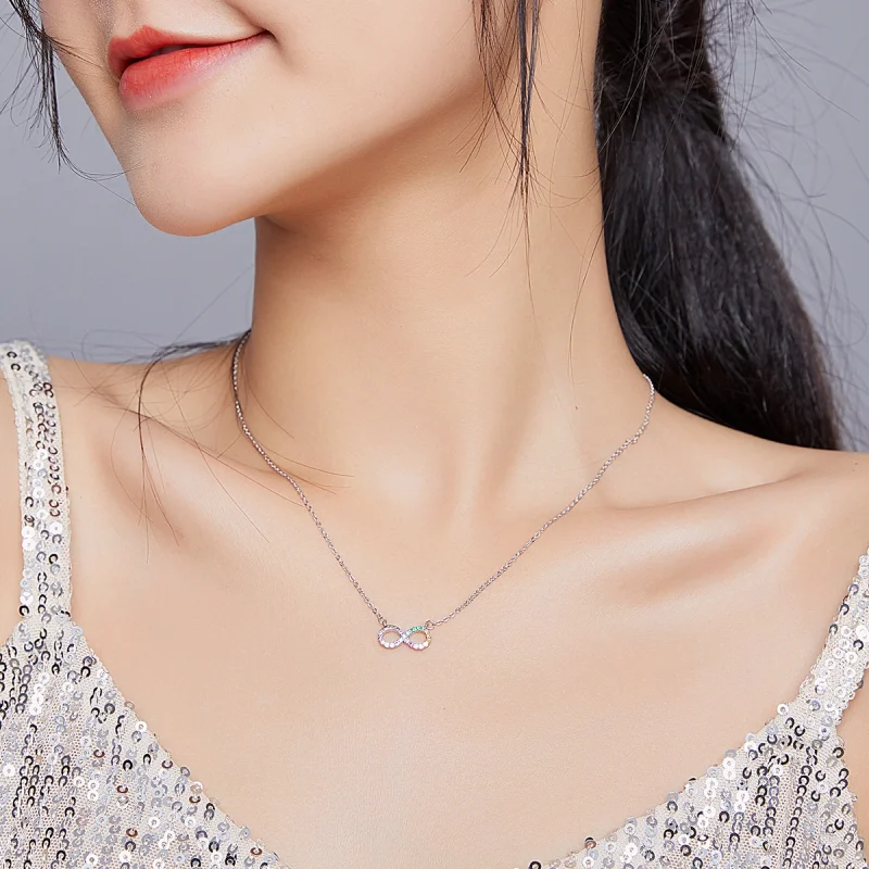 (image for) Pandora Style Silver Infinity Symbol Necklace - SCN402 - View 8