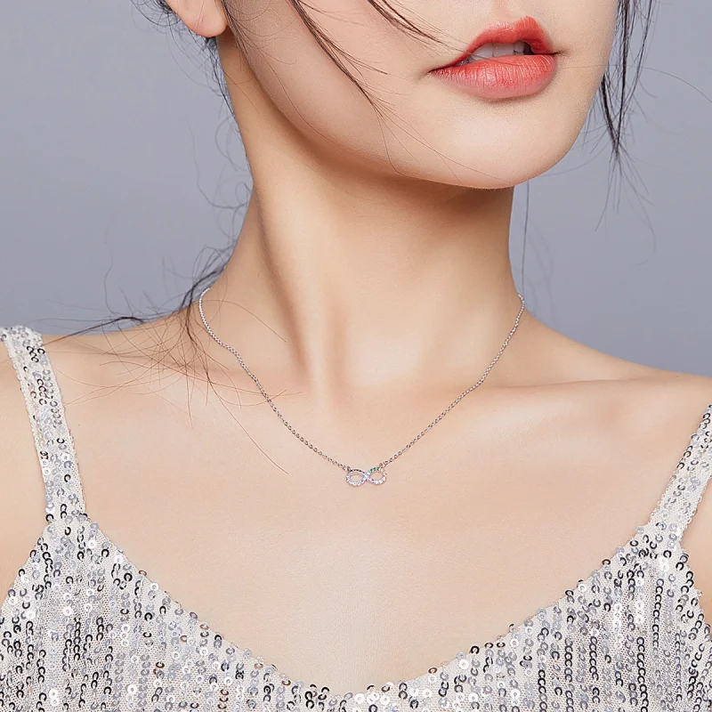 (image for) Pandora Style Silver Infinity Symbol Necklace - SCN402 - View 9