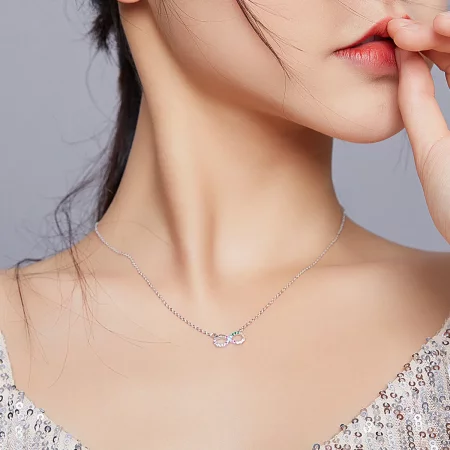 Pandora Style Silver Infinity Symbol Necklace - SCN402