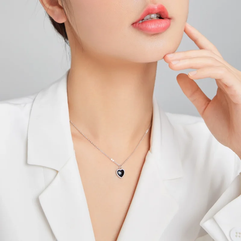 (image for) Pandora Style Silver Love Agate Pendant Necklace - SCN443 - View 8