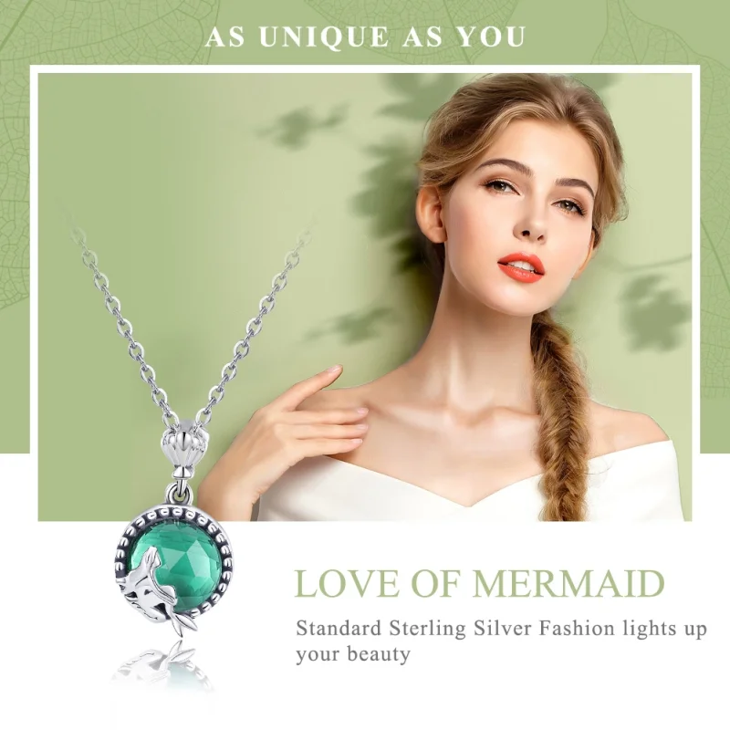 (image for) Pandora Style Silver Love of Mermaid Necklace - SCN262 - View 2