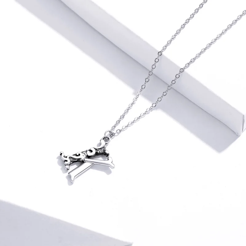 (image for) Pandora Style Silver Lucky Letter K Necklace - SCN403 - View 5