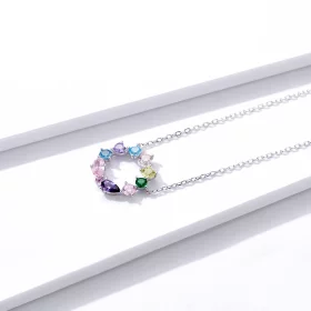 Pandora Style Silver Lucky Wreath Pendant Necklace - BSN178 Pandora Style Silver Lucky Wreath Pendant Necklace - BSN178