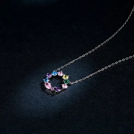 Pandora Style Silver Lucky Wreath Pendant Necklace - BSN178