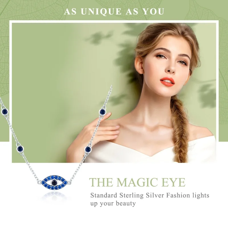 (image for) Pandora Style Silver Magic Eye Necklace - SCN300 - View 2