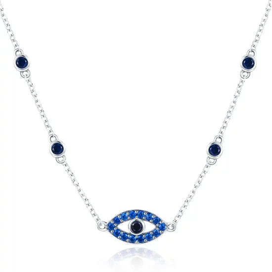 Pandora Style Silver Magic Eye Necklace - SCN300